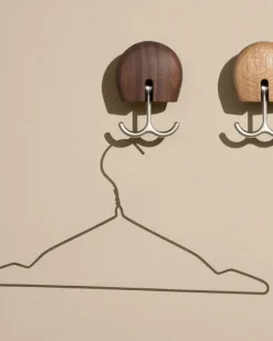 Clothes Hooks & Hangers|Clothes Hooks & Hangers^Massproductions Hercule wall hook, Oiled walnut Brown