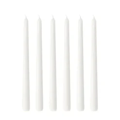 Hot Hilke Collection Herrgårdsljus candles 30 cm 6-pack , Pearl glossy White