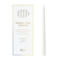 Hot Hilke Collection Herrgårdsljus candles 30 cm 6-pack , Pearl glossy White