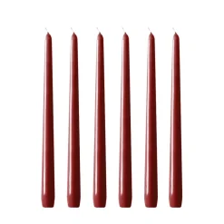 Candles^Hilke Collection Herrgårdsljus candles 30 cm 6-pack , Wine glossy Red