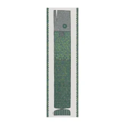 Ekelund Linneväveri Herringbone runner 35x120 cm, Blue-green GreenBlue