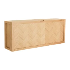 Hot Hübsch Herringbone shoe cabinet large, Oak Beige