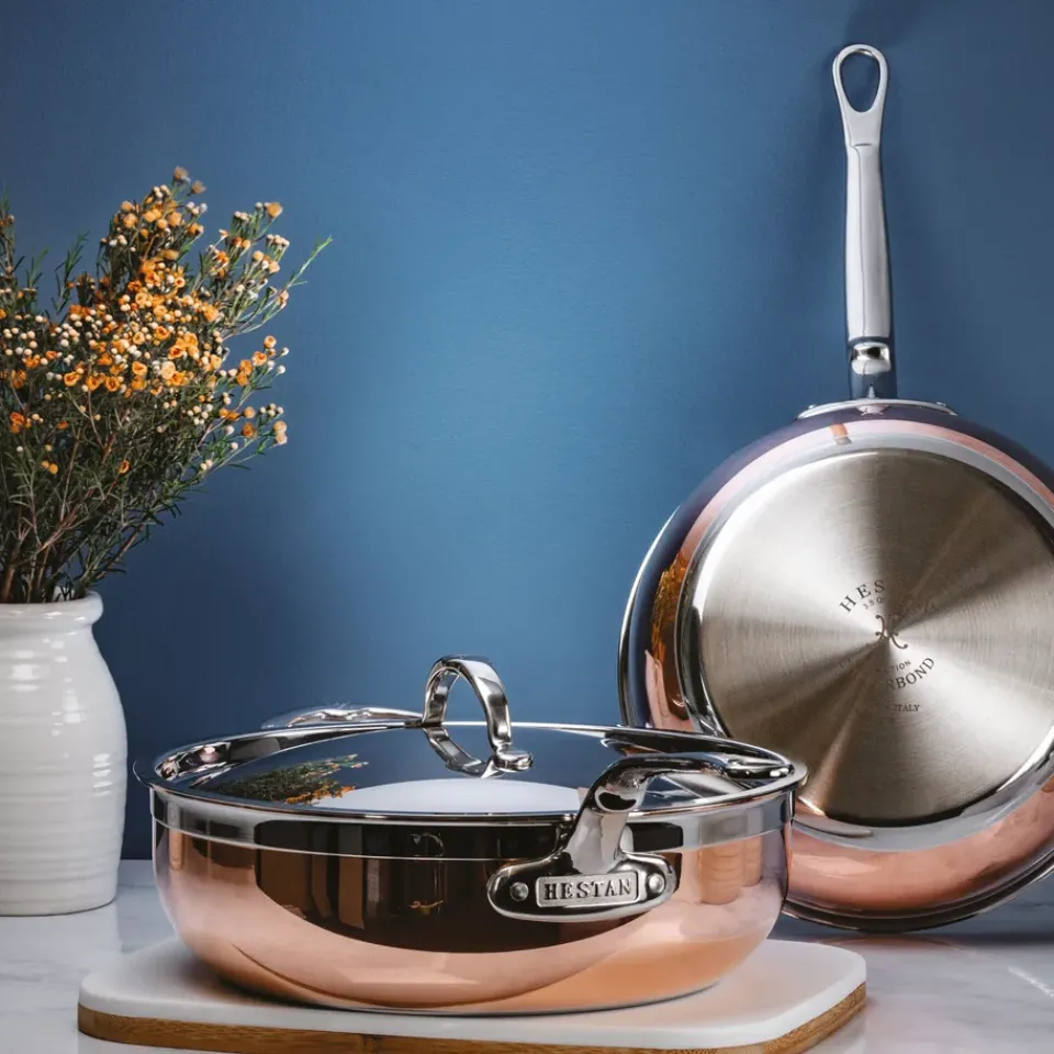 Clearance Hestan Copperbond essential sauté pan Ø24 cm, Copper Brown