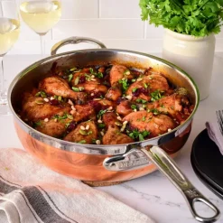 Clearance Hestan Copperbond Sauté pan, 4,7 L Gold-colouredSilver-coloured