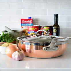 Clearance Hestan Copperbond Sauté pan, 4,7 L Gold-colouredSilver-coloured