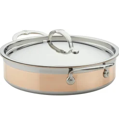 Discount Hestan Copperbond Sauté pan with lid, 3,3 L Gold-colouredSilver-coloured