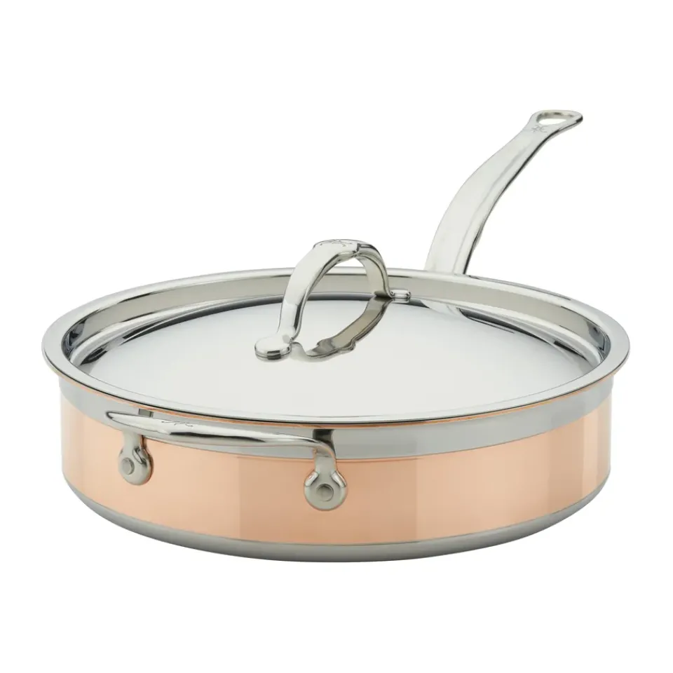 Saucier & Sauté Pans^Hestan Copperbond sauteuse 26 cm, Copper Brown