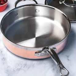Saucier & Sauté Pans^Hestan Copperbond sauteuse 26 cm, Copper Brown