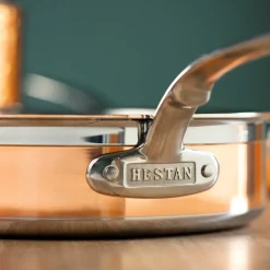 Saucier & Sauté Pans^Hestan Copperbond sauteuse 26 cm, Copper Brown