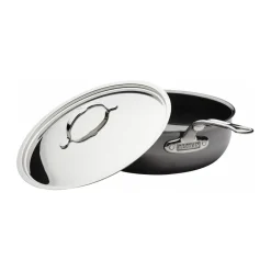 Saucier & Sauté Pans^Hestan Nanobond saute pan with lid 4.7 L, Stainless steel Silver-coloured