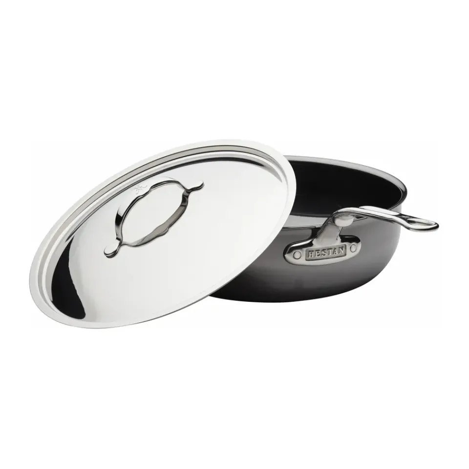 Saucier & Sauté Pans^Hestan Nanobond saute pan with lid 4.7 L, Stainless steel Silver-coloured