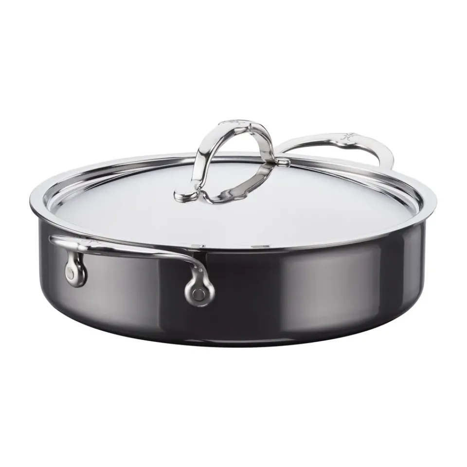 Online Hestan Nanobond sauteuse with lid 26 cm, Stainless steel Silver-coloured