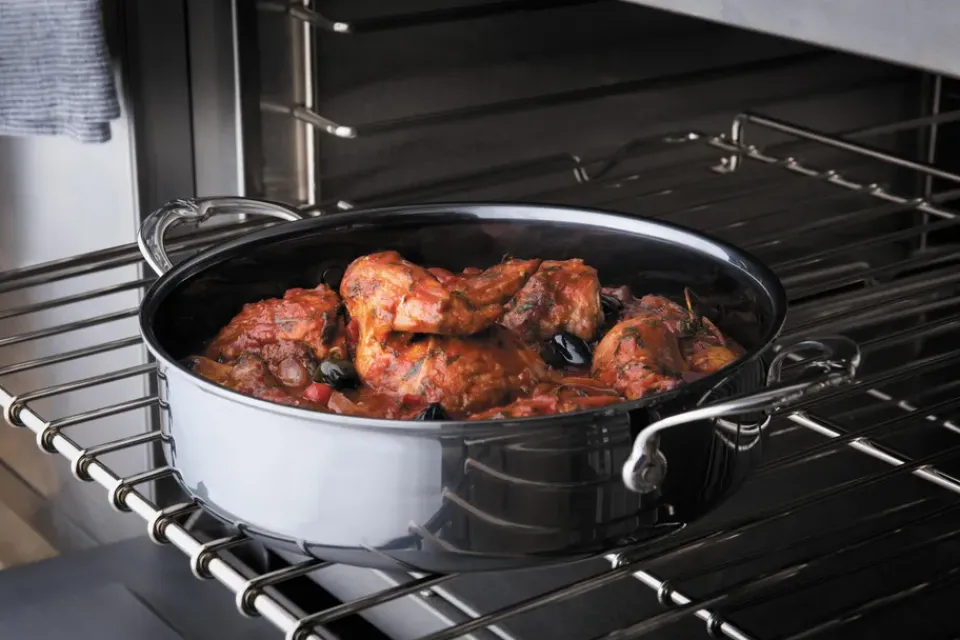 Online Hestan Nanobond sauteuse with lid 26 cm, Stainless steel Silver-coloured