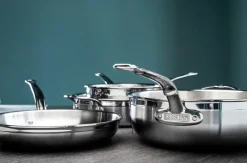Saucepan Sets^Hestan Probond pot and frying pan set, 10 pieces Silver-coloured