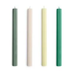 Candles^HAY Hexagon Candle light mix 4-pack, s-whites Green