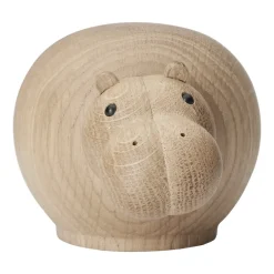 Sale Woud Hibo wooden hippo, Small Brown