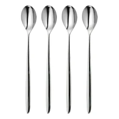 Clearance Robert Welch Hidcote Bright latte spoon 4-pack, Stainless steel Silver-coloured