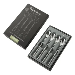 Clearance Robert Welch Hidcote Bright latte spoon 4-pack, Stainless steel Silver-coloured