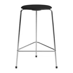 Bar Stools^Fritz Hansen High Dot counter stool 3 legs, Black ash-chrome BlackSilver-coloured