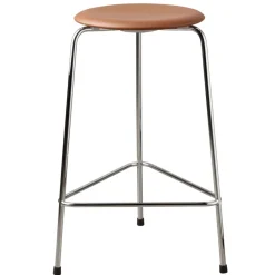 Best Fritz Hansen High Dot stool leather, walnut Brown