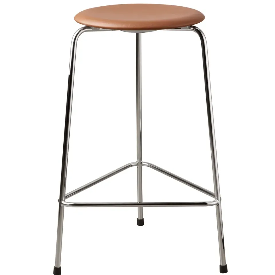 Best Fritz Hansen High Dot stool leather, walnut Brown
