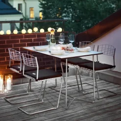 Seating|Balcony Furniture^Grythyttan Stålmöbler High Tech chair, Hot-dip Galvanized Grey