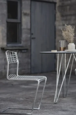 Seating|Balcony Furniture^Grythyttan Stålmöbler High Tech chair, Hot-dip Galvanized Grey