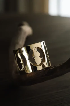 Clearance Hilke Collection Hilke X Moomin Napkin Rings Moomintroll 2-pack, Brass Gold-coloured