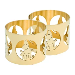 Hot Hilke Collection Hilke X Moomin napkin rings Moominmamma 2-pack, Brass Gold-coloured
