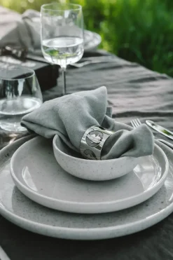 Napkin Rings & Holders^Hilke Collection Hilke X Moomin Napkin Rings Moomintroll 2-pack, Nickel-plated brass Silver-coloured