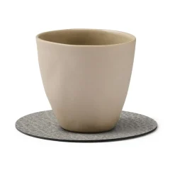 Coasters^LIND DNA Hippo coaster circle, anthracite Grey