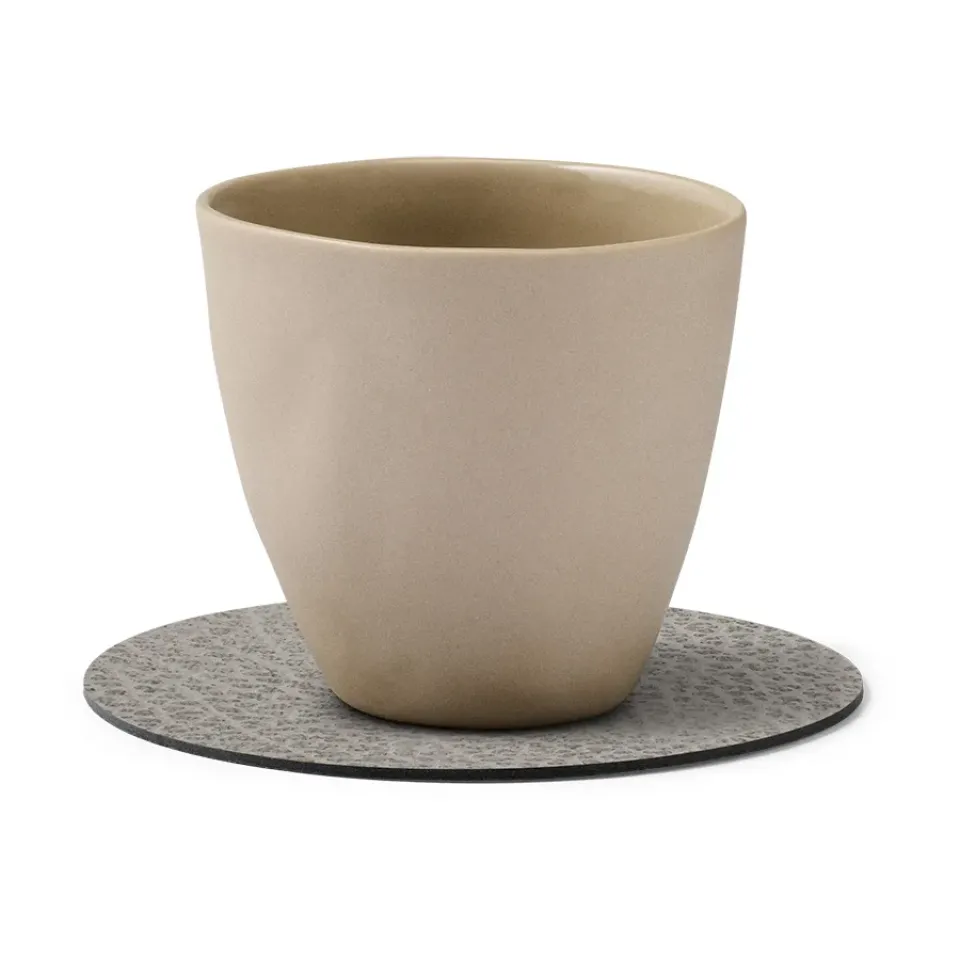 Coasters^LIND DNA Hippo coaster circle, anthracite Grey