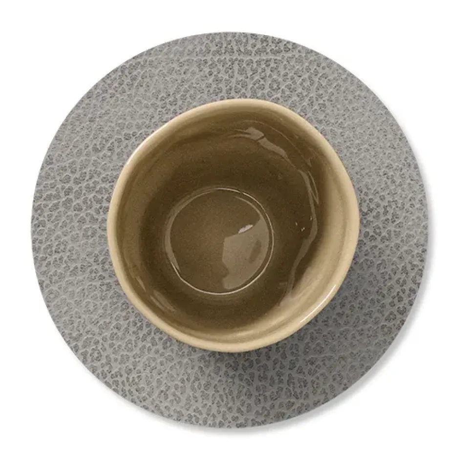 Coasters^LIND DNA Hippo coaster circle, anthracite Grey