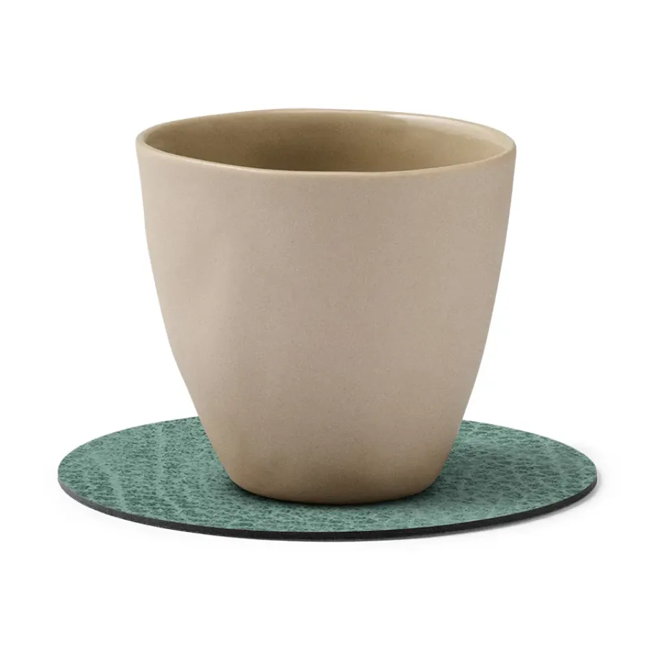 Coasters^LIND DNA Hippo coaster circle, pastel Green
