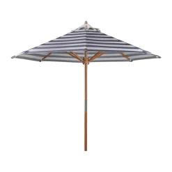 Sun Protection^1898 Hisshult parasol Ø270 cm, stripe-teak Blue