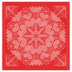 Linen & Cotton Napkins^Ekelund Linneväveri Hjärtbo napkin 35x35 cm, Red