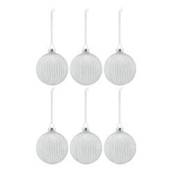 Christmas Decorations^Scandi Living Holiday baubles 6-pack, White