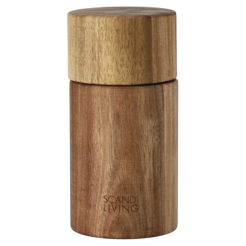 Salt & Pepper Grinders^Scandi Living Hollow salt grinder 13 cm, Acacia Brown