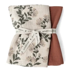 Baby Blankets|Cotton Blankets & Throws^Garbo&Friends Honeysuckle Muslin small blanket 2 pieces, 60x60 cm Multi