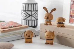 Wooden Figures^Hoptimist Dog S figure, Oak Brown