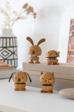 Wooden Figures^Hoptimist Dog S figure, Oak Brown
