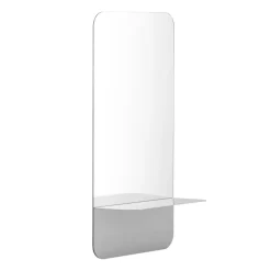 Wall Mirrors^Normann Copenhagen Horizon vertical mirror 40x80 cm, Stainless steel Silver-coloured