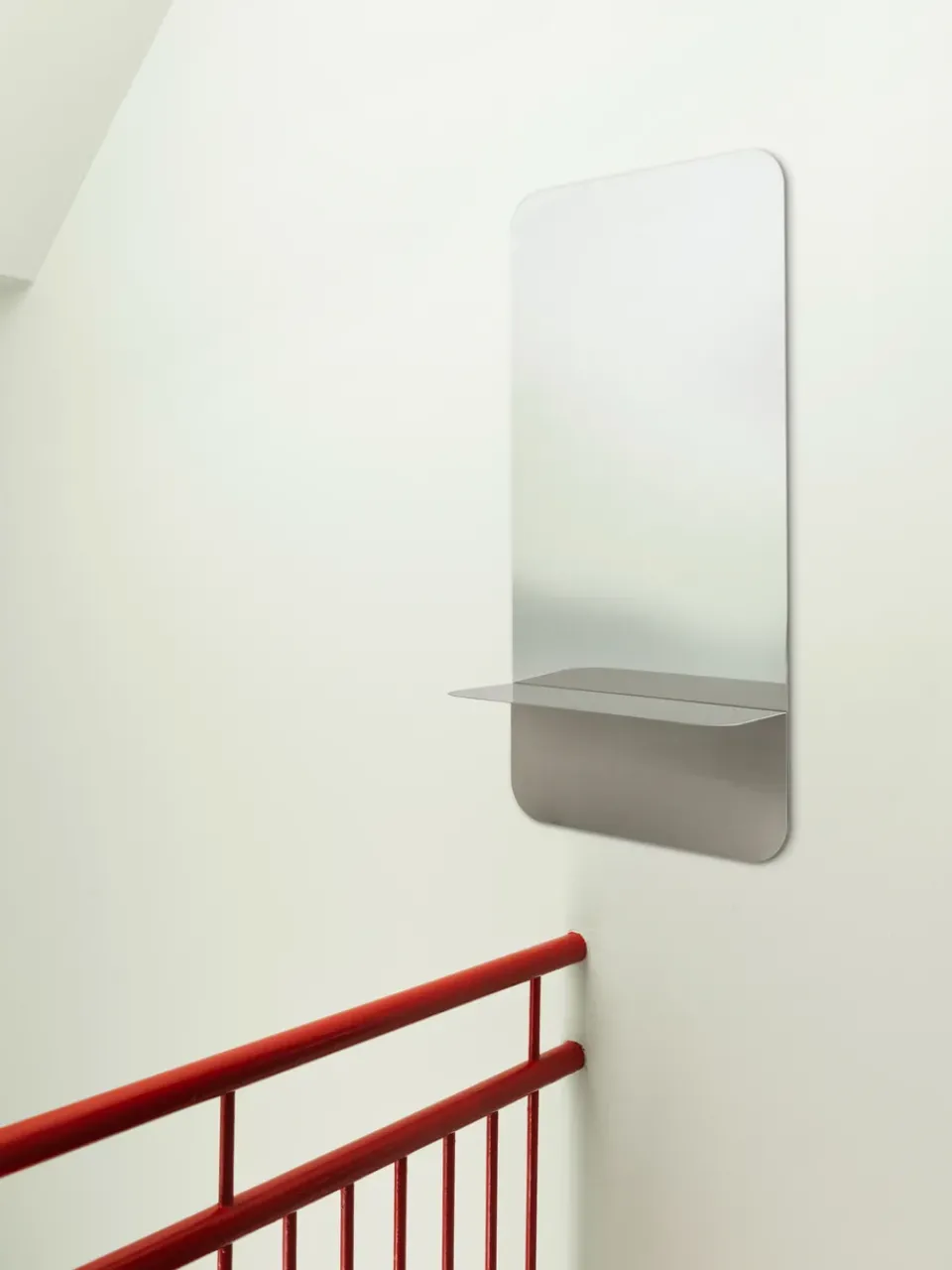 Wall Mirrors^Normann Copenhagen Horizon vertical mirror 40x80 cm, Stainless steel Silver-coloured