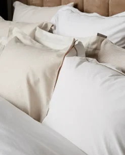 Outlet Lexington Hotel Percale pillowcase 65x65 cm, White-light beige WhiteBeige