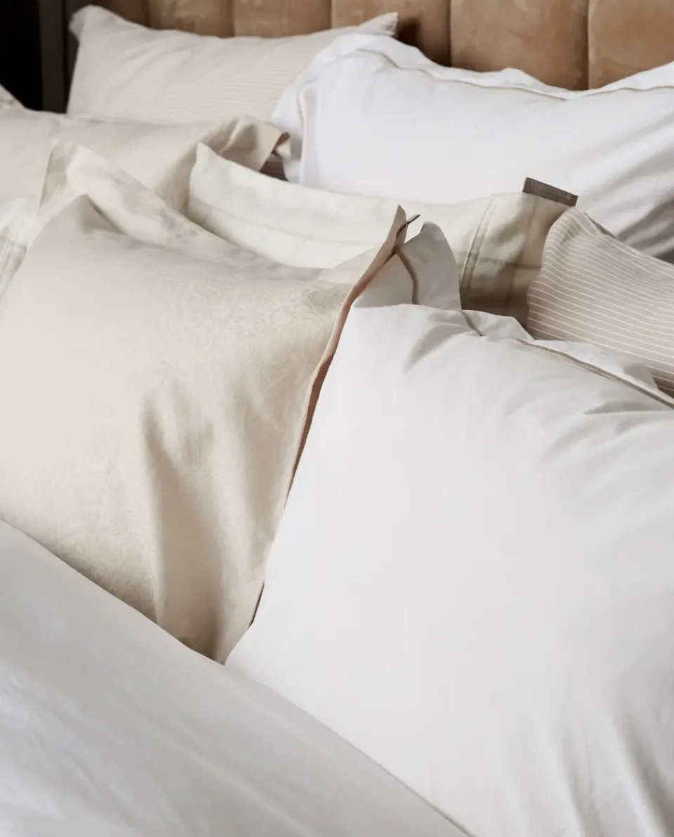 Outlet Lexington Hotel Percale pillowcase 65x65 cm, White-light beige WhiteBeige