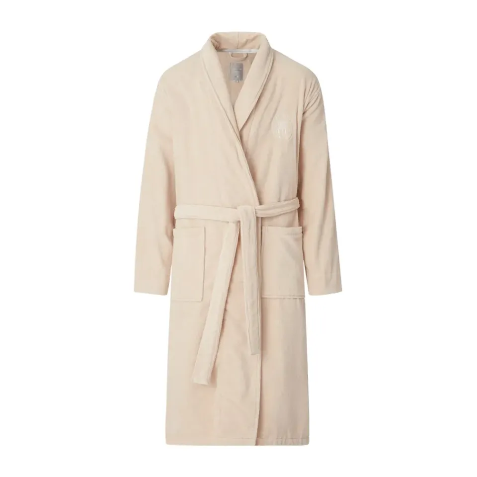 Online Lexington Hotel Velour bathrobe S, Beige