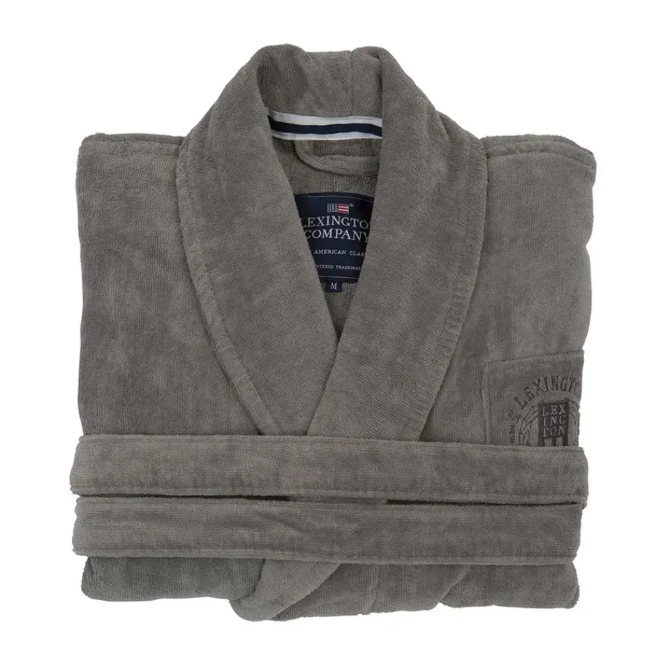 Discount Lexington Hotel Velour bathrobe XS, Grey
