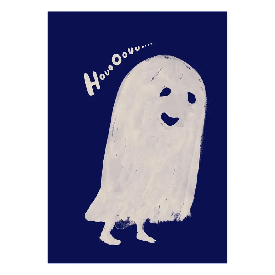 Discount Paper Collective HouoOouu white poster, 30x40 cm BlueWhite