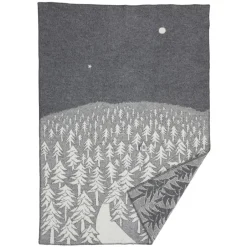 New Klippan Yllefabrik House in the Forest wool blanket, Grey