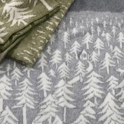 New Klippan Yllefabrik House in the Forest wool blanket, Grey